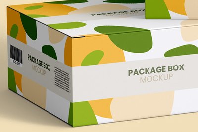 7款逼真产品包装纸盒设计贴图样机模板 Package Box Mockup - 7 Views